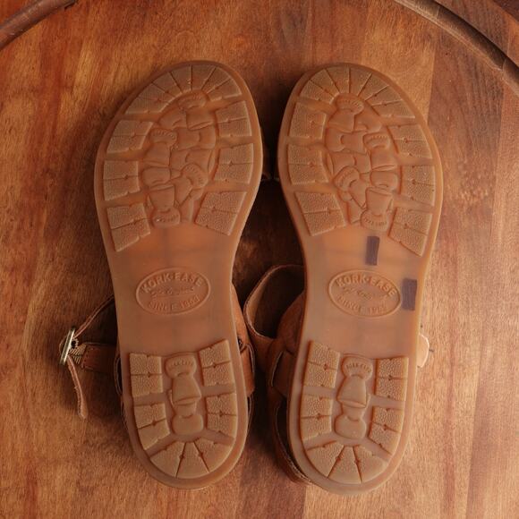 Kork Ease Sandals Womens SZ 7M Brown Yucca Braid Leather Flat Shoes Western Boho - Picture 10 of 14